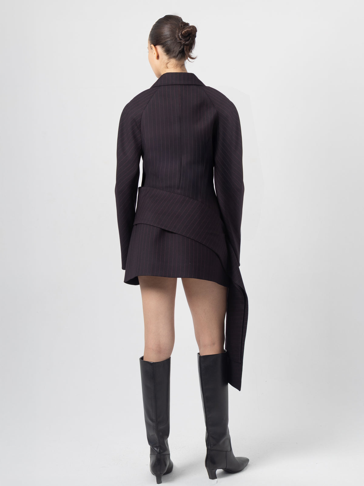Arc Deep Plum Striped Dress