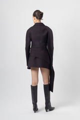 Arc Deep Plum Striped Dress