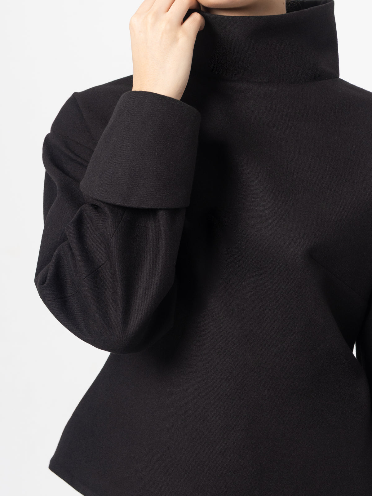 Core Black Wool Top