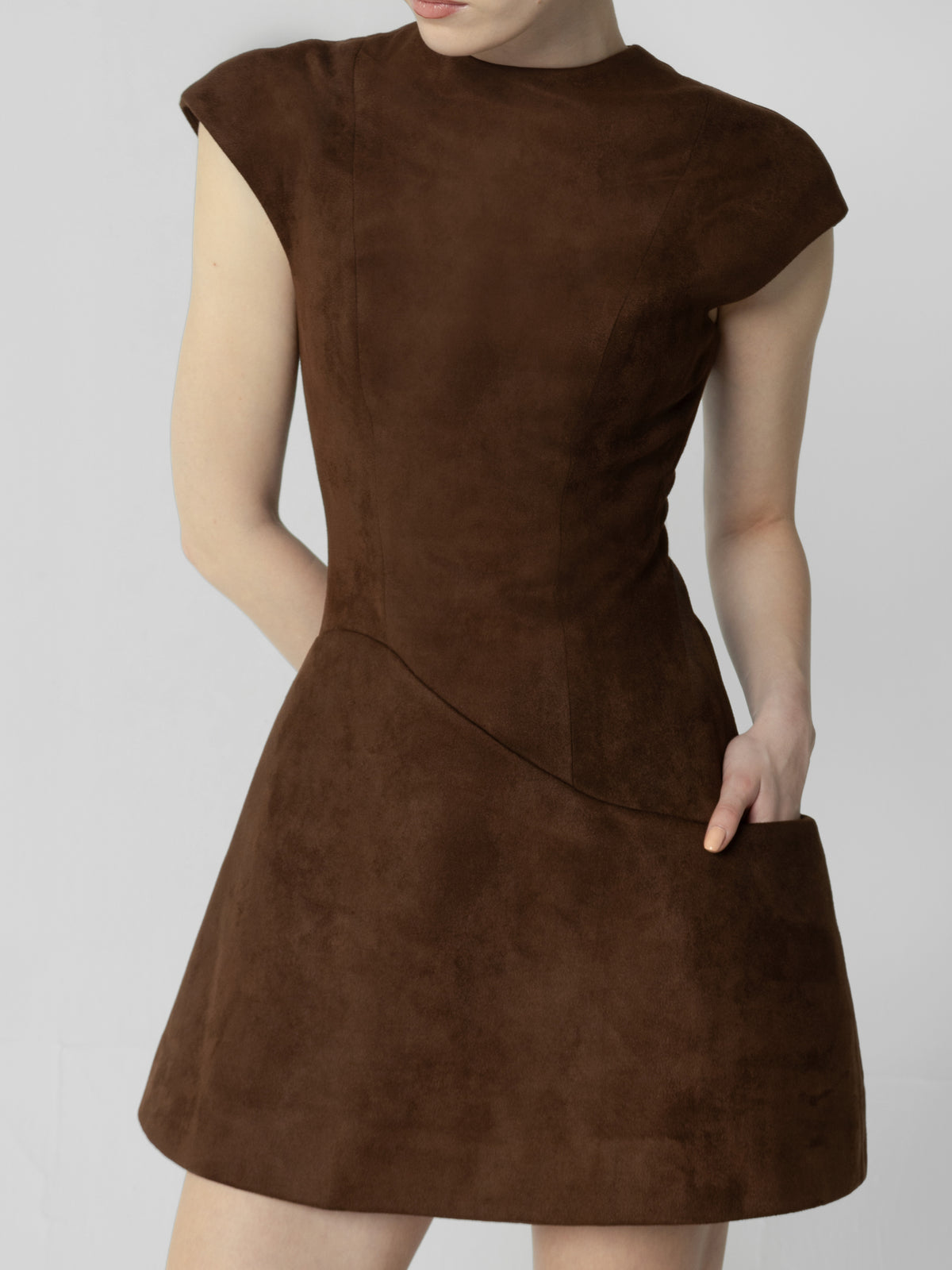 Velocity Brown Suede Dress