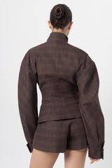 Joni Brown Fitted Jacket