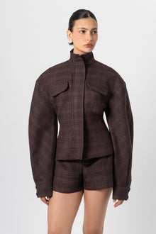 Joni Brown Mini Shorts