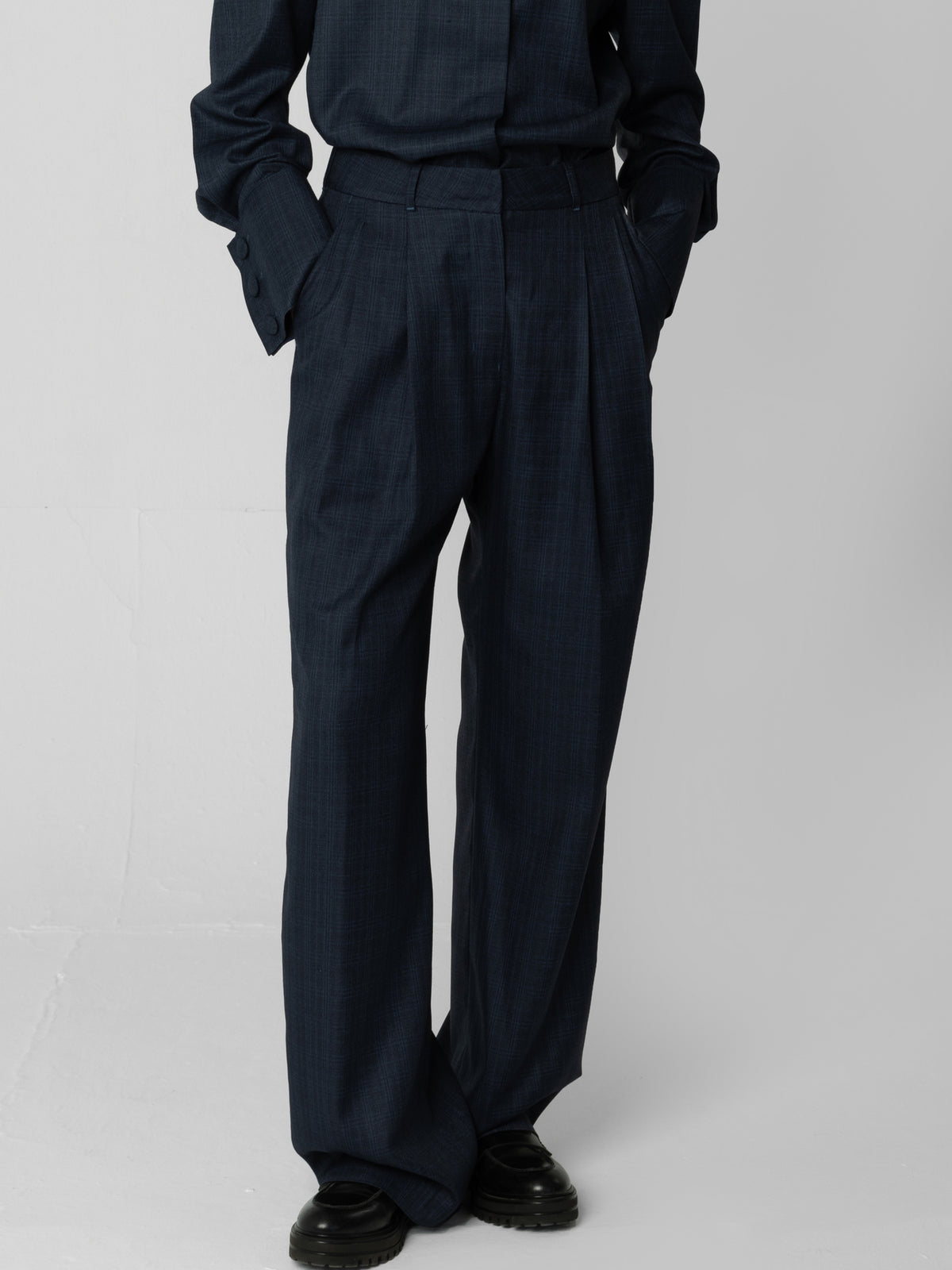 Navy Tailored Pants