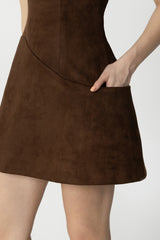 Velocity Brown Suede Dress