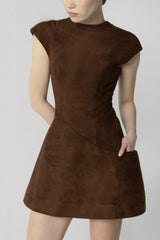 Velocity Brown Suede Dress