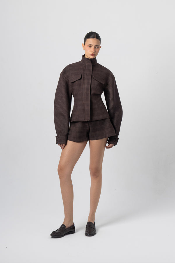 Joni Brown Fitted Jacket