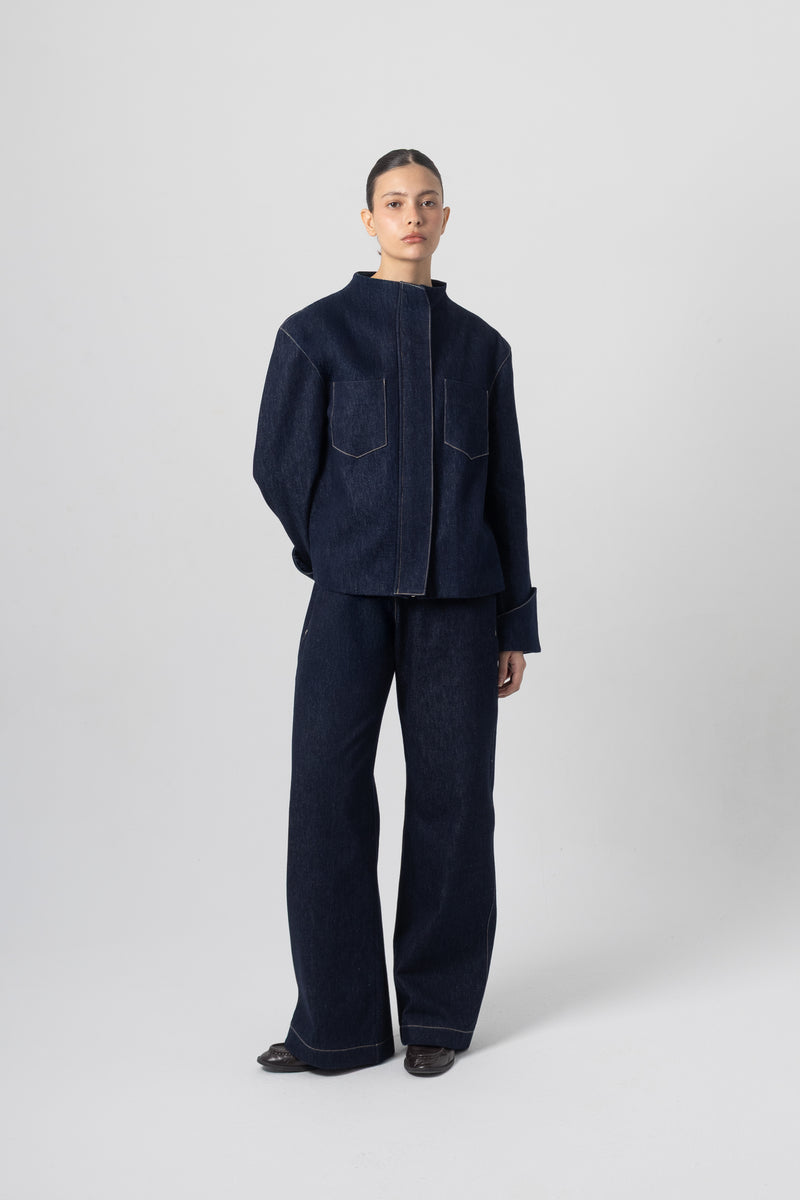 Solin Oversized Denim Jacket – Farah Seif