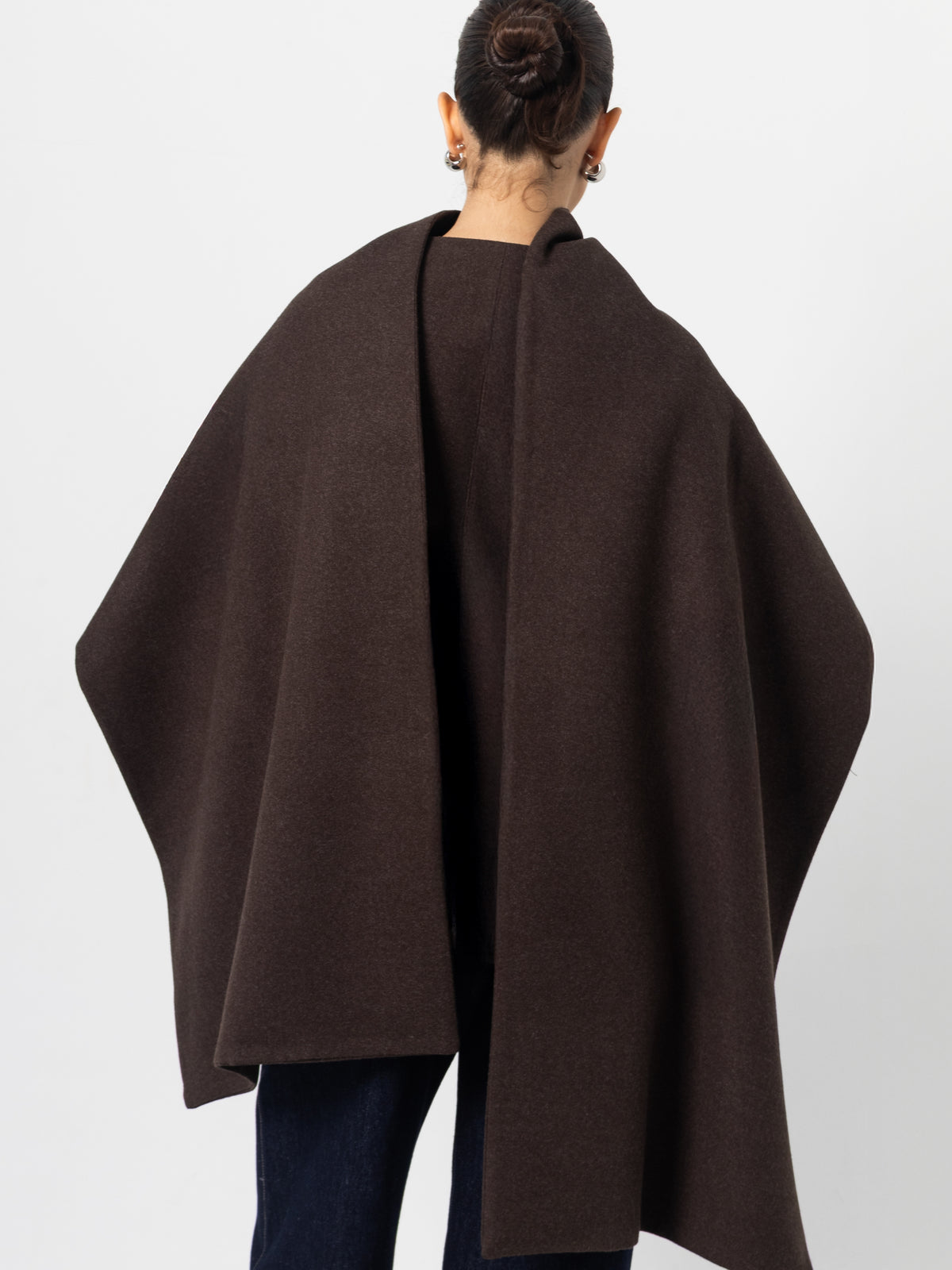 Teddi Brown Wool Jacket with Scarf