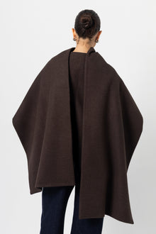 Teddi Brown Wool Jacket with Scarf