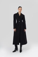 Structa Black Wool Coat