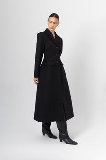 Structa Black Wool Coat