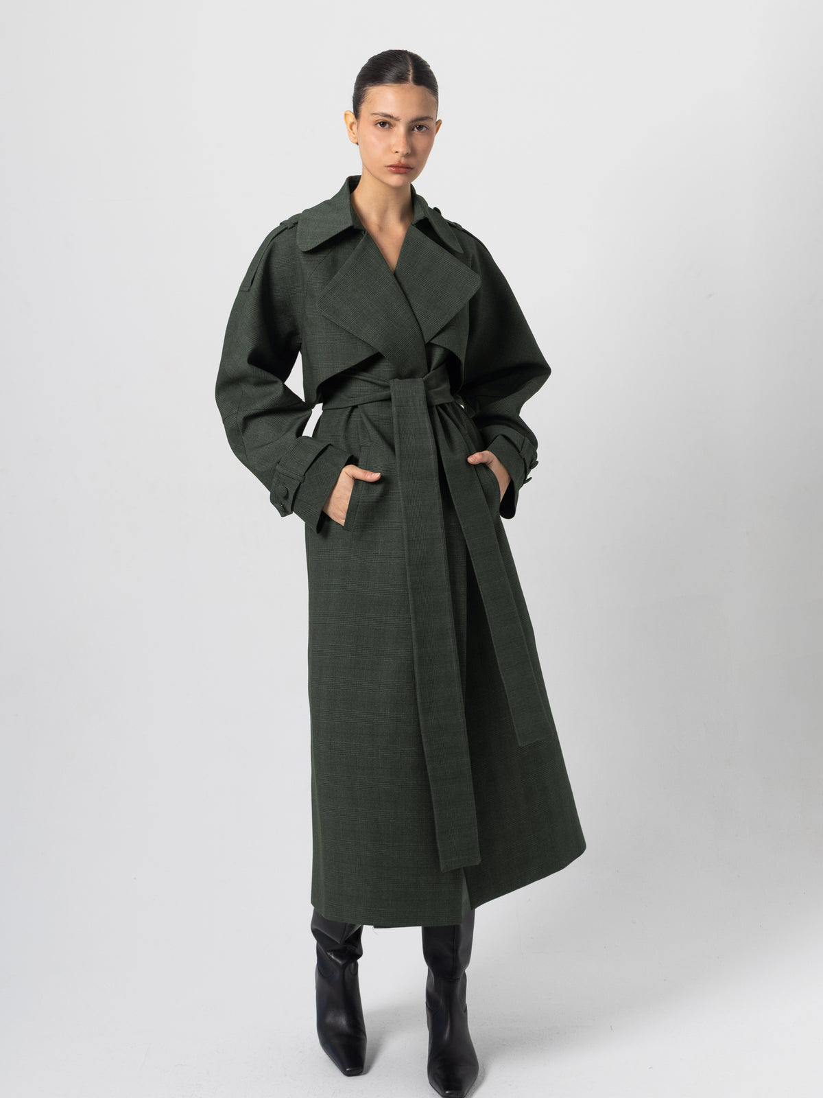 Forest Green Trench Coat