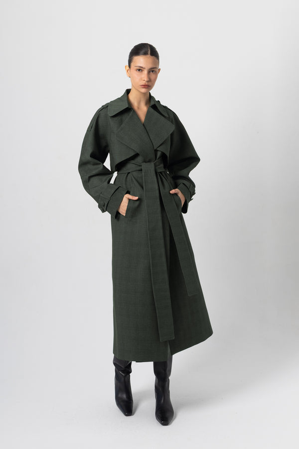 Forest Green Trench Coat