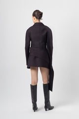 Arc Deep Plum Striped Dress