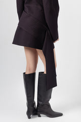 Arc Deep Plum Striped Dress