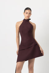 Nova Burgundy Dress
