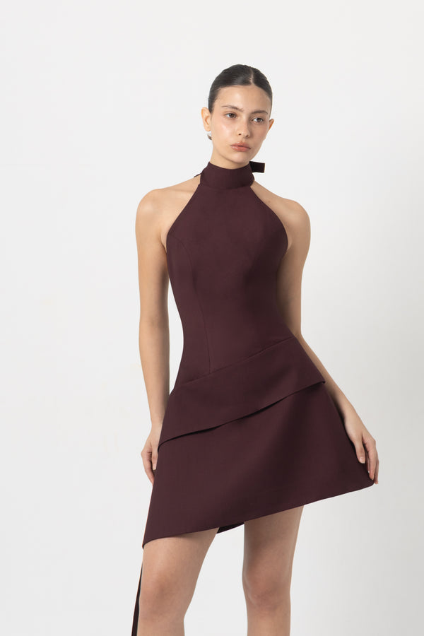 Nova Burgundy Dress