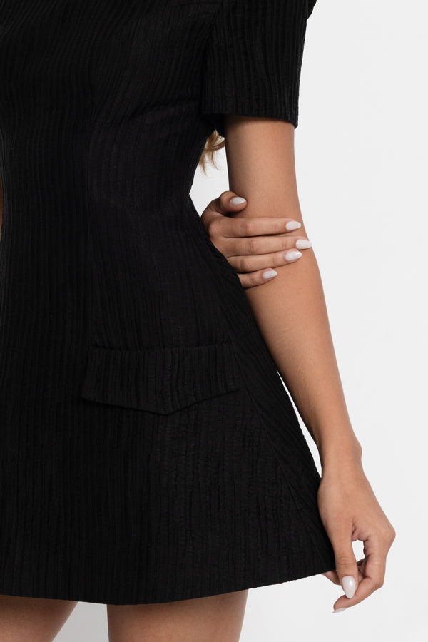 Vertex Black Dress