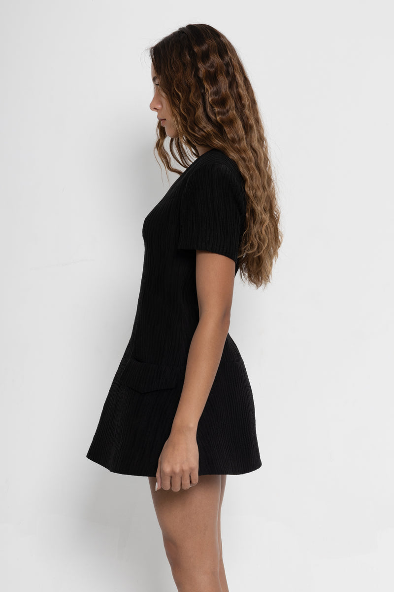 Vertex Black Dress