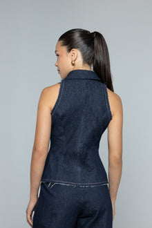 ANNA DENIM TOP