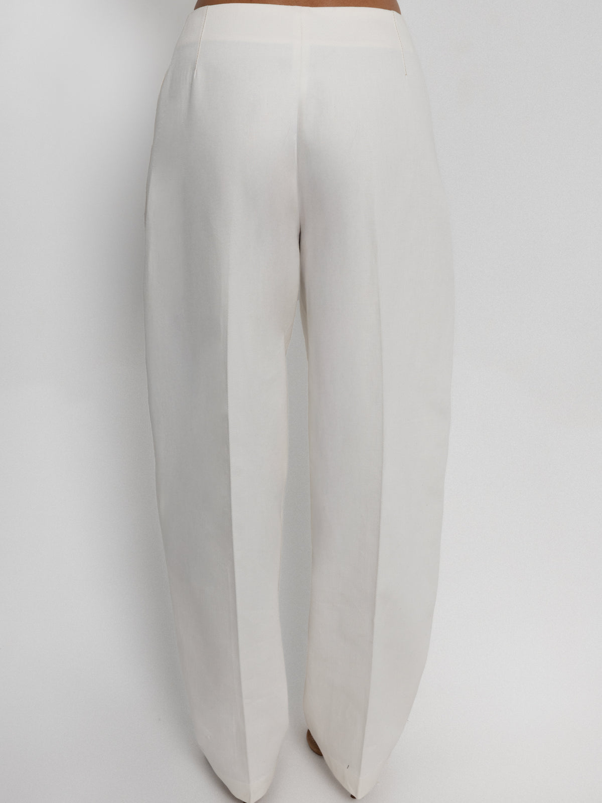 White Denim Balloon Pants