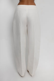 White Denim Balloon Pants