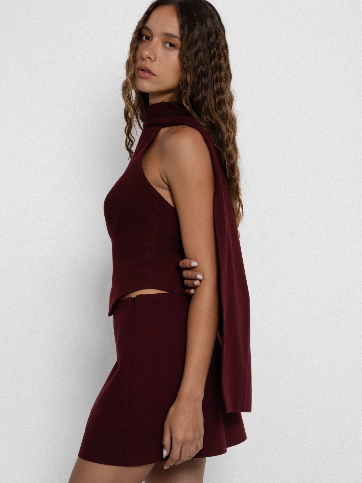 Celestial Burgundy Skirt