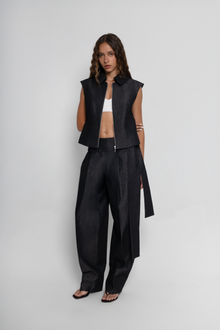 Balloon Grey Denim Pants