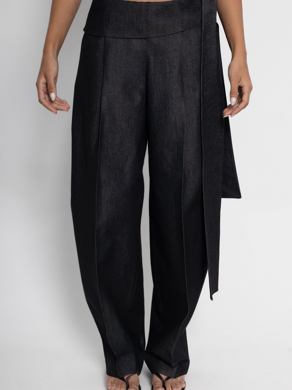 Balloon Grey Denim Pants