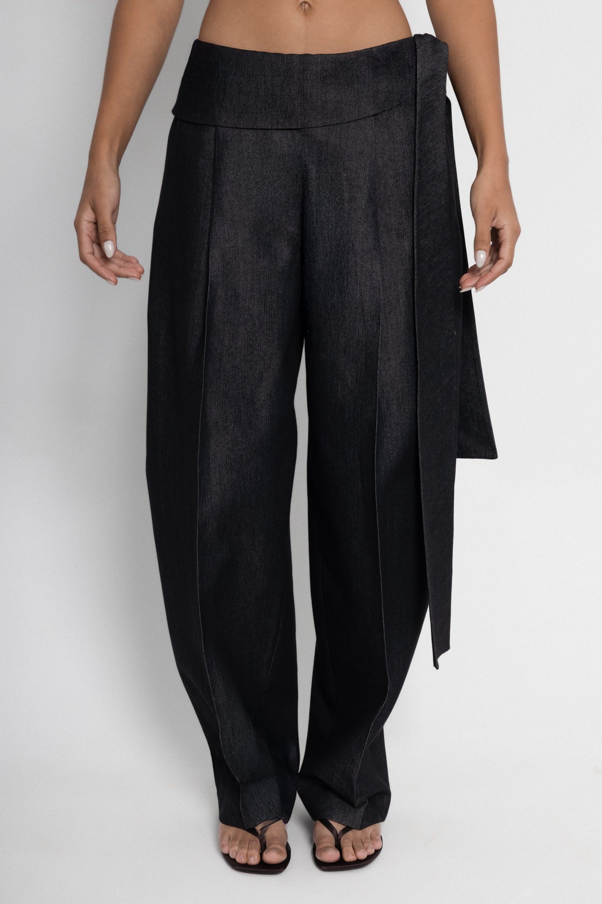 Balloon Grey Denim Pants