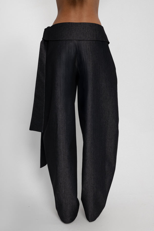 Balloon Grey Denim Pants