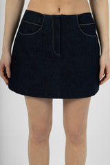 Halo Denim Mini Skirt