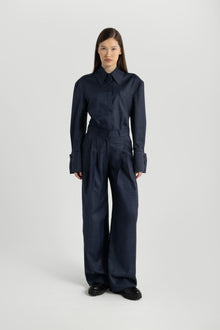 Navy Buttoned-Up Shirt