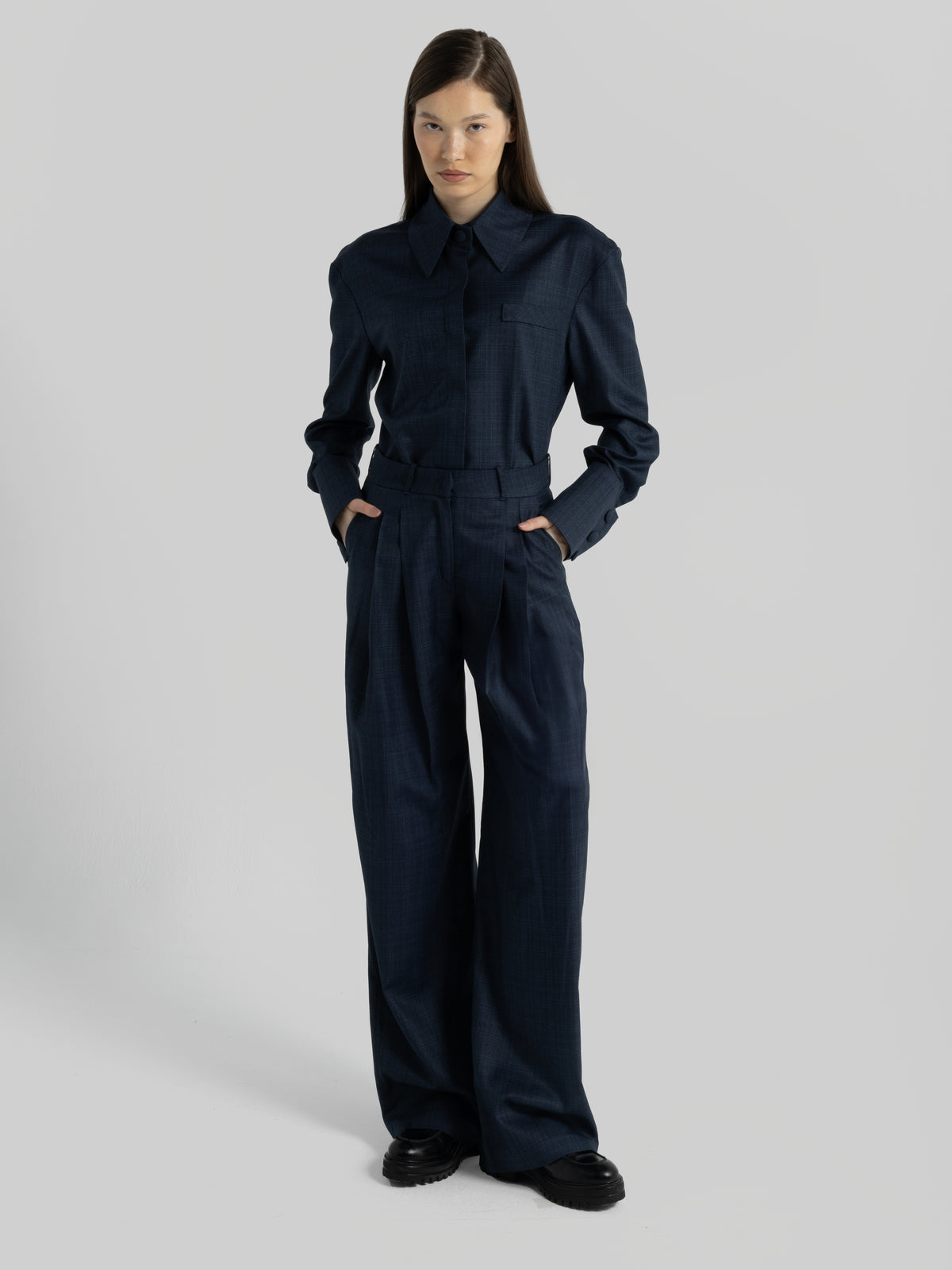 Navy Tailored Pants