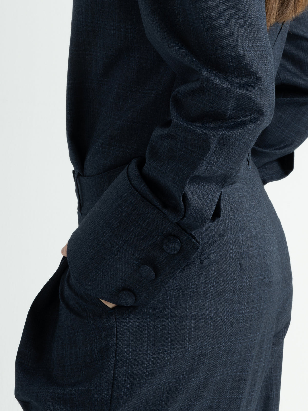 Navy Buttoned-Up Shirt