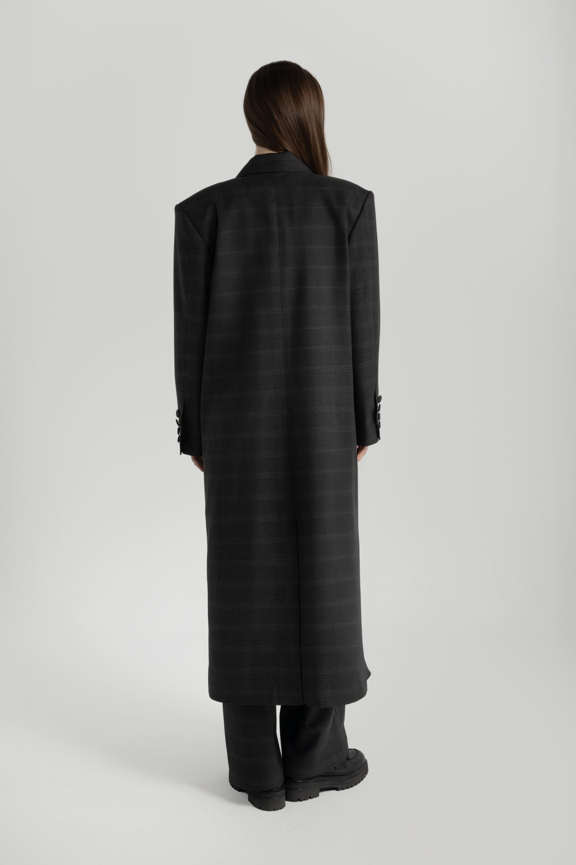 Form Grey Checkered Coat