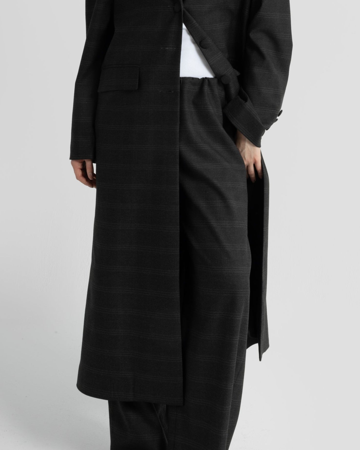 Form Grey Checkered Coat