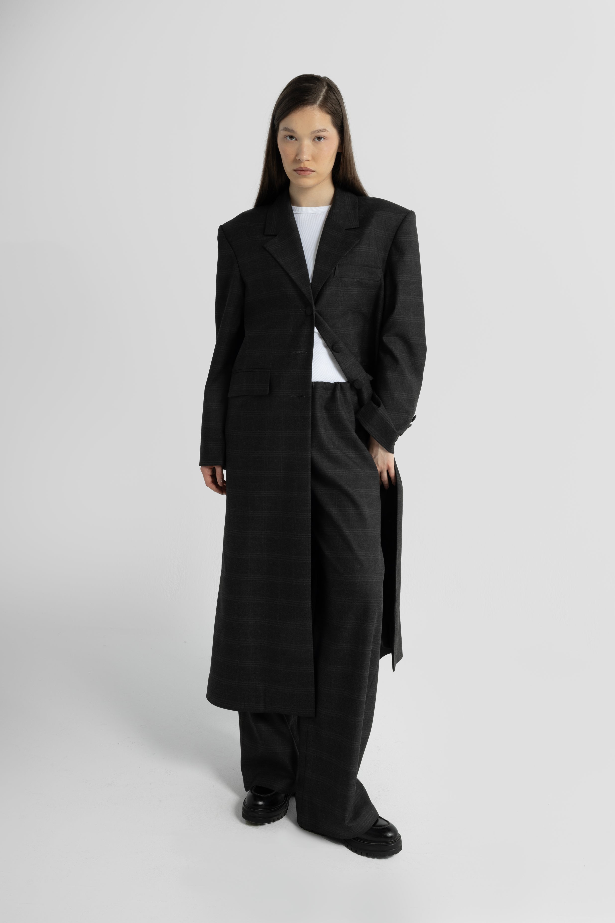 Form Drawstring Checkered Pants – Farah Seif