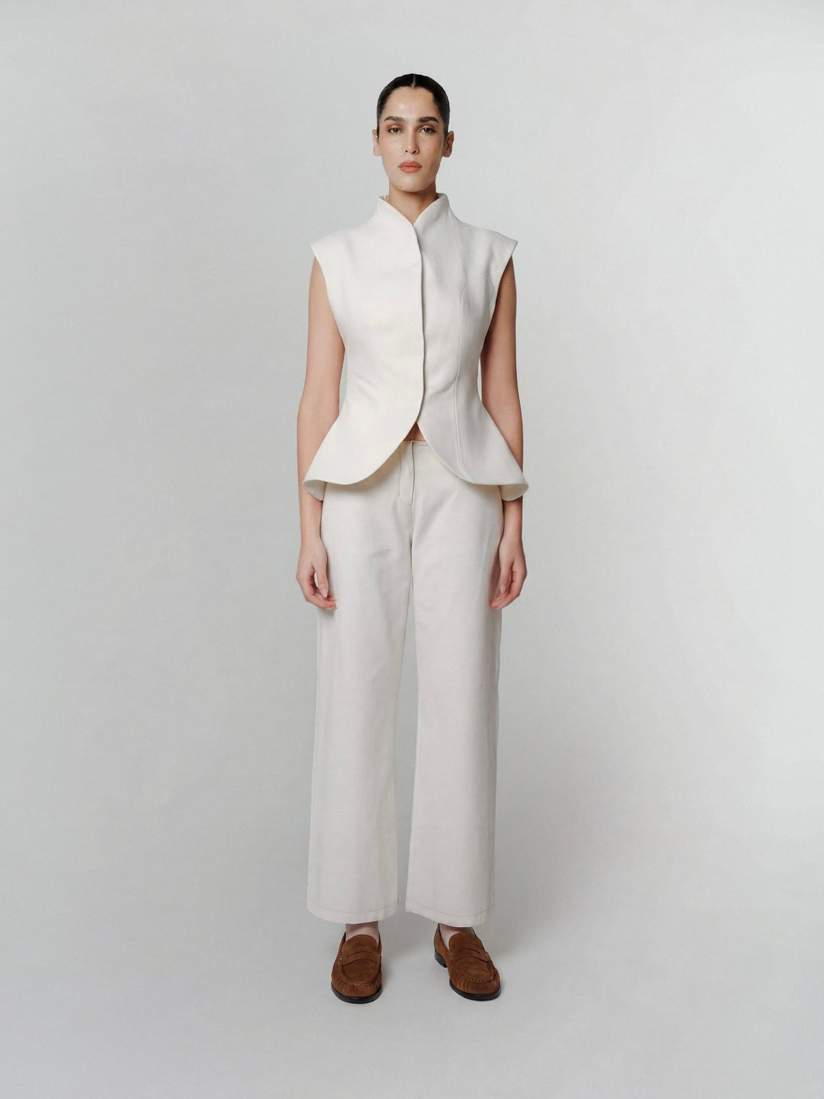 LUME WHITE DENIM VEST