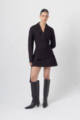 Arc Deep Plum Striped Dress