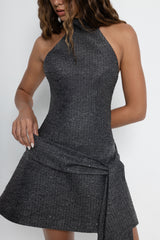 Ellipse Grey Sparkly Dress