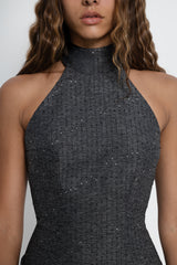 Ellipse Grey Sparkly Dress