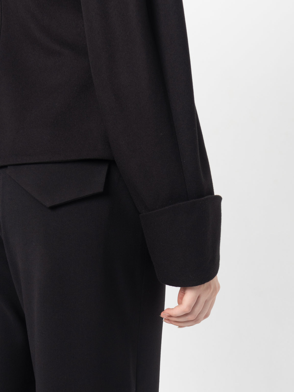 Core Black Wool Top