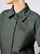 CINCH GREEN DRAWSTRING SHIRT