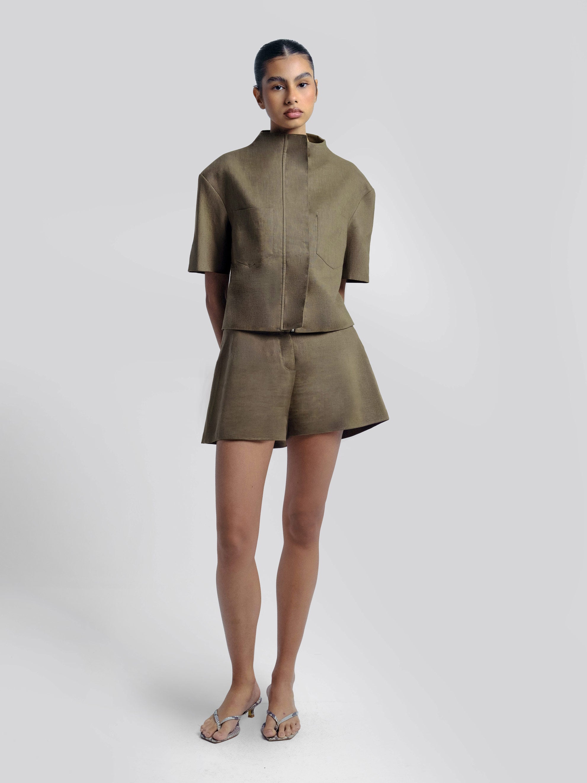 ZEPHYR OLIVE SHORTS
