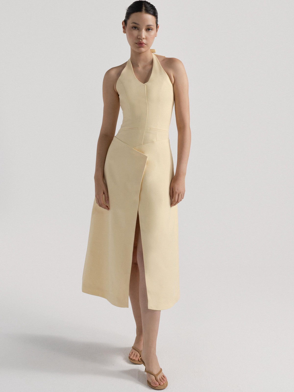 Lumen Halter Midi Dress