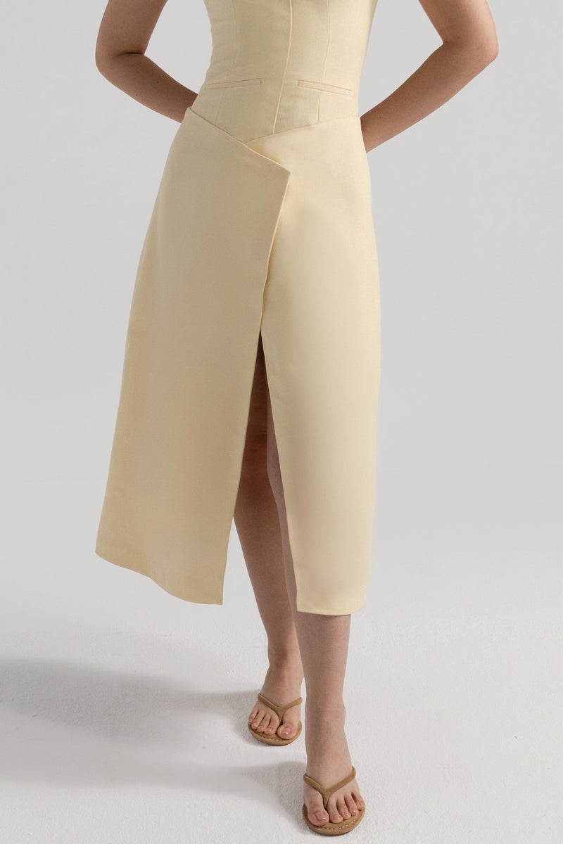 Lumen Halter Midi Dress
