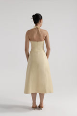 Lumen Halter Midi Dress