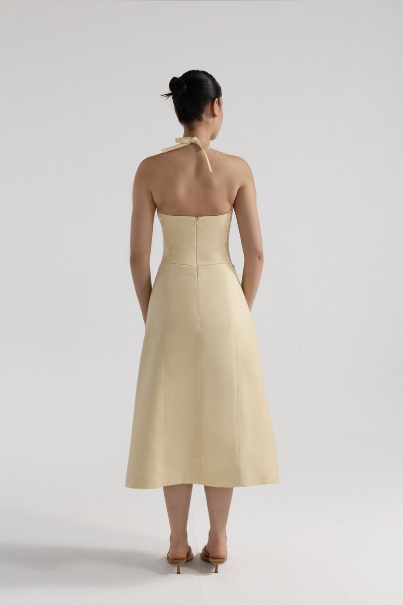 Lumen Halter Midi Dress