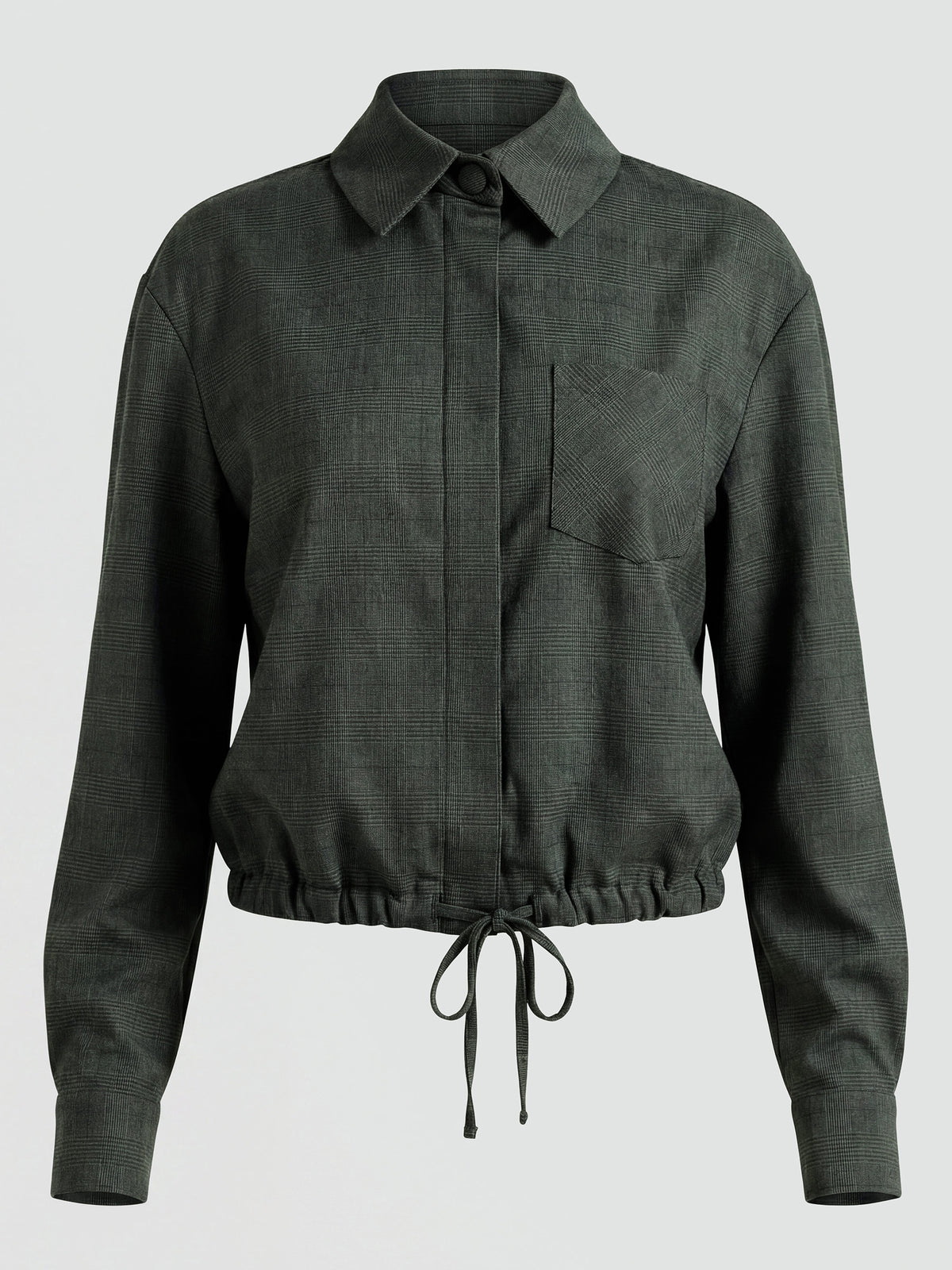 CINCH GREEN DRAWSTRING SHIRT